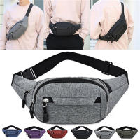 Bolsa De Cintura Impermeable Para Hombres Y Mujeres Bolsa De Deporte Al Aire Libre De Lona Con Cierre De Cremallera Color Sólido Bolsa Bandolera Unisex - details 21