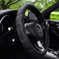 Funda De Volante Deportiva De Piel De Oveja Artificial 14.5-15 Pulgadas 37-38CM Tamaño Ajustable Para Coche Estilo Tridimensional - details 2