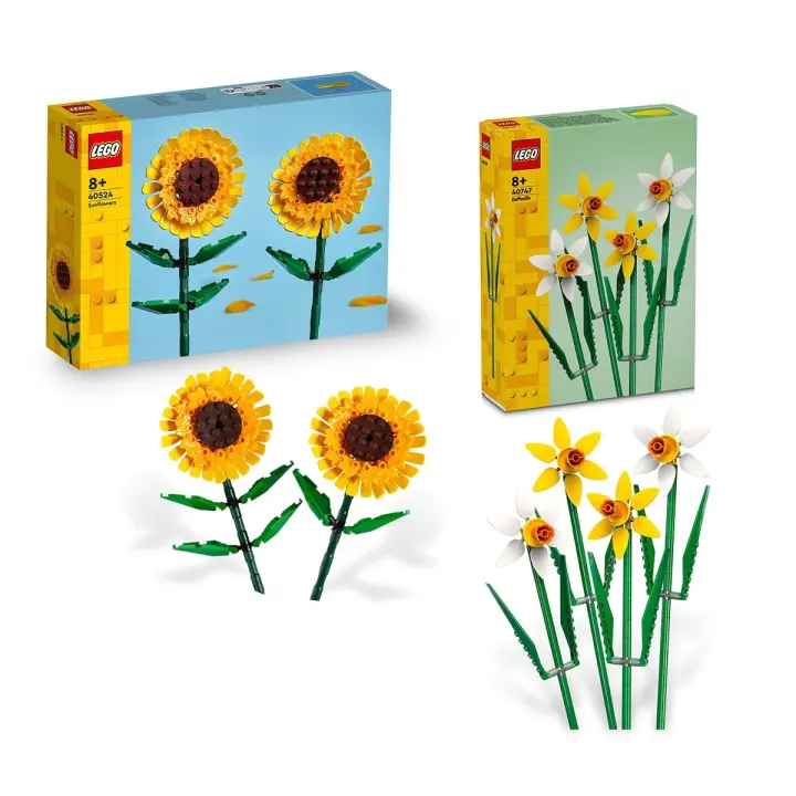 Pack de LEGO 40524 Botanical Collection Girasoles + 40747 Narcisos - 1