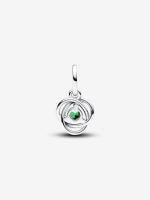Pandora - Charm Colgante Círculo DE LA Eternidad Verde - Plata de - details 0