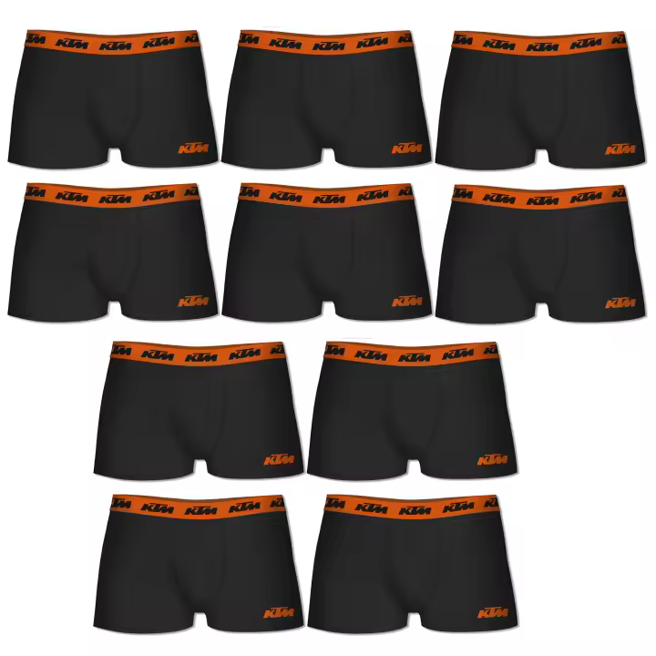 Pack 10 calzoncillos ktm color negro para hombre - 1