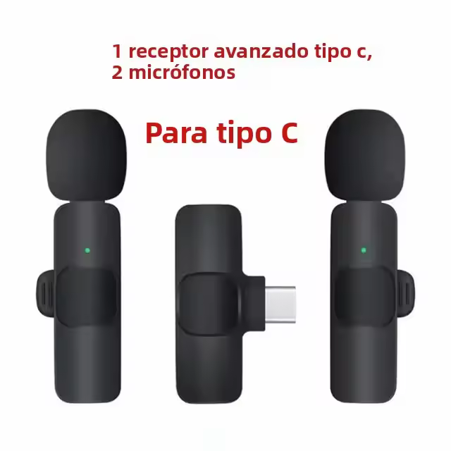 GAMINJA Micrófono Lavalier Inalámbrico Portátil Para iPhone Y Android Grabación De Audio Y Video Mini Micrófono Para Transmisiones En Vivo Juego Micrófono Para Teléfono - 1