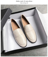 Nuevos Zapatos Pequeños De Cuero Para Mujer Estilo Británico Vintage Antideslizantes Moda Casual Zapatillas Planas Sin Cierre - details 11