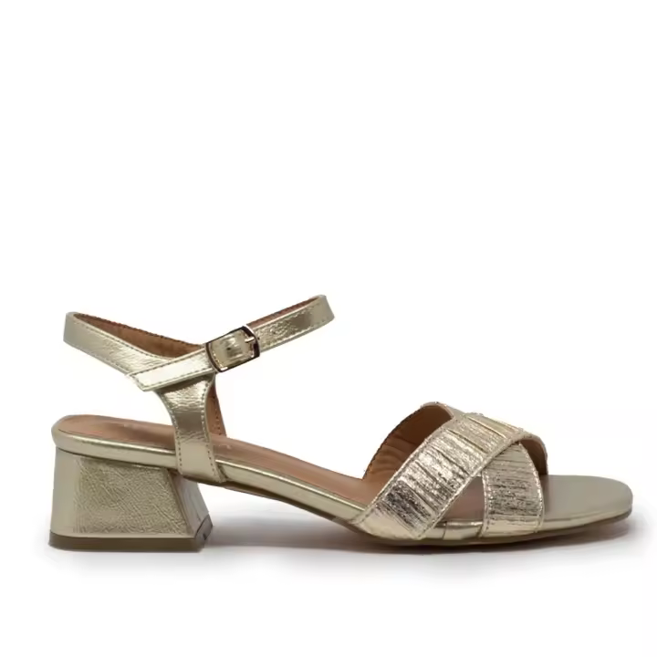 Sandalias altas mujer D'ANGELA DKO28164ORO SANDALIA TIRAS CRUZADAA PLATINO 35649 25V - 1