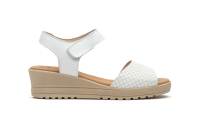 AE-649 Negro - Rojo - Beige - Cuero - Blanco - Platino Hecho en España Sandalias Mujer Piel Negro- Rojo - Beige - Cuero - Blanco - Platino Velcro Cuña Numeración: 35-41 Marca: Alto Estilo planta de gel y cierre velcro super comoda ideales para el verano - details 16