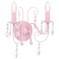 vidaXL Lámpara de Pared con Cuentas 2 Bombillas E14 Antiguo Iluminación Color Blanco,  Rosa, y mas - details 1