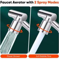 Aerador De Grifo De Cocina Y Baño Metálico Escalable 1440° Antisalpicaduras Bubblor Filtro De Ahorro De Agua Extensor De Grifo - details 1