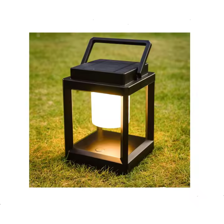 Lámpara de mesa Solar de noche LED Nightsand Stand, portatil, recargable, Ligera, impermeable. Lámpara colgante o de mesa inalámbrica para jardin, aire libre, camping. - 1