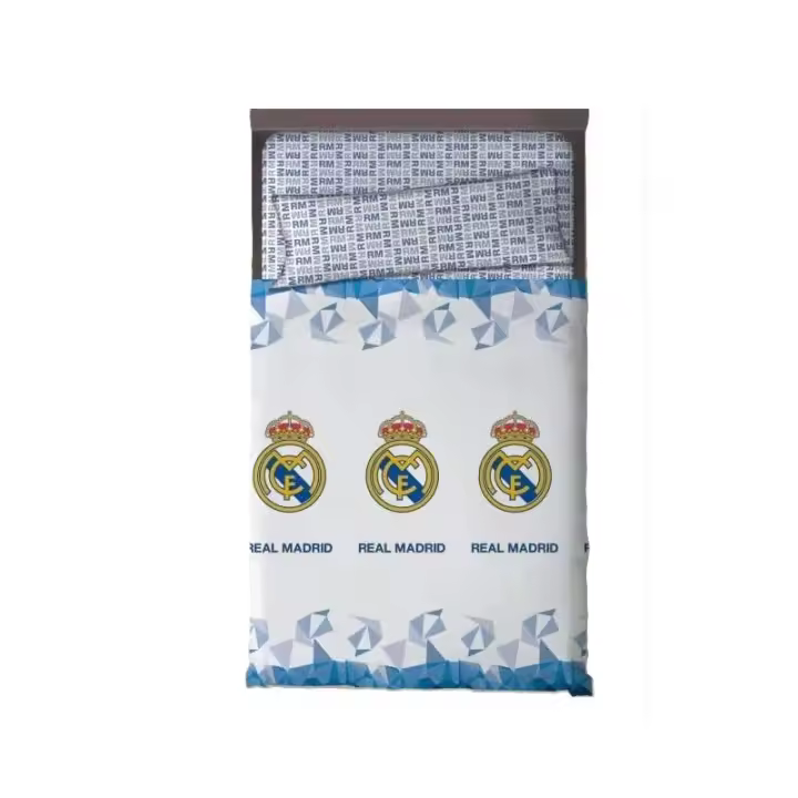 Juego de sábanas Real Madrid 3 Piezas sábana, bajera y funda de almohada para cama 150cm producto oficial 150SBRM753 - 1