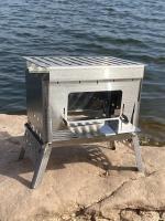 Estufa De Camping De Acero Inoxidable Plegable Portátil Para Barbecue Y Madera Ultraligera Herramientas De BBQ De Marca NoEnName_Null Origen Mainland China - details 3