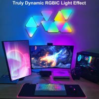 Lámparas De Triángulo USB Bluetooth 5V WiFi Luz LED RGB Para Ambiente De Juego Y Dormitorio Sincronización De Música Lámparas Mágicas Rítmicas - details 7