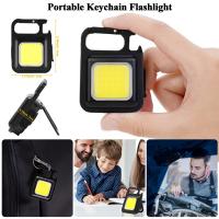 Linterna pequeña, linternas de lavero recargables brillantes, minilinterno COB de 1000 lúmenos con 3 Modos de Luz, Luz de Bolsillo con soporte plegable, abrebotellas y base magnética para caminar [Clase de eficiencia energética A ++] - details 0