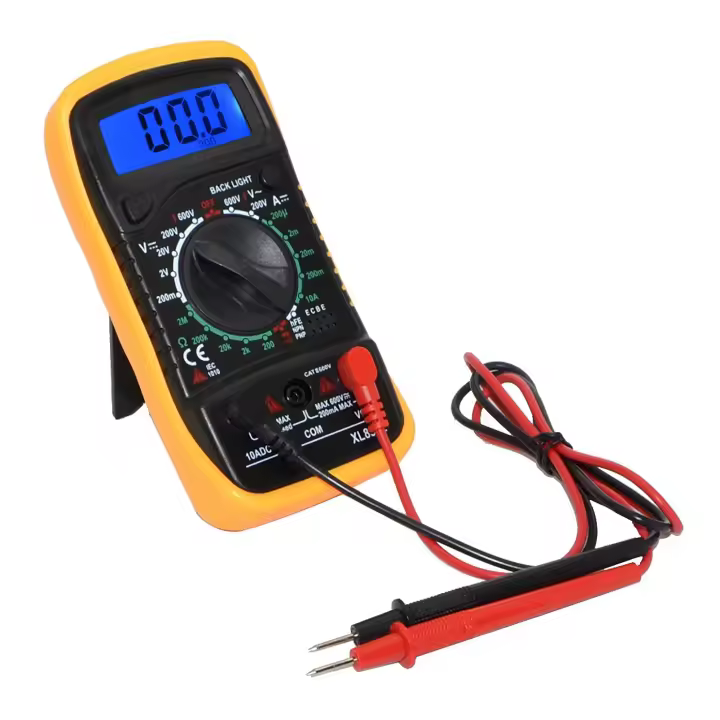 Multímetro Voltímetro digital LCD de bolsillo multifunción | AC DC Tester | Probador de voltaje | Herramienta de testeo para electricistas y aficionados | Pantalla LCD de 15mm de alto | Precisos y fácil de leer | Protección de sobrecarga - 1