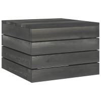 vidaXL Muebles de jardín de palets 2 piezas madera de pino gris oscuro - details 4