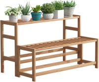 Estante para plantas s, soporte para plantas con escalera | Soporte para maceta escalonado | Organizador De Balcón De Jardín De Madera De 2 /3Niveles, Estantería para Balcón, Estante De Exhibición - details 1