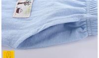 Pantalones De Verano Para Niños Y Niñas Algodón Lino Cintura Elástica Color Sólido Ropa Infantil Tallas 100-160cm - details 12