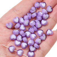 Nuevos 30pcs De Bolas De Acrílico Amor 8x7mm Para Fabricación De Joyería DIY Accesorios De Ropa Hechos a Mano En Color Rojo Y Blanco - details 2