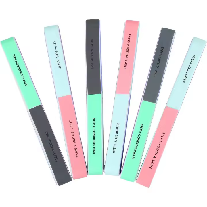 6 Pièces Lime à Ongles et Polissoir Manucure Cosmétique, 7 Façons - 1