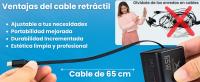 Cargador USB-C Retráctil 65W GAN, Puerto USB-C y USB-A, Carga Rápida PD QC3.0, Adaptador para iPhone, Samsung, Tablet, Notebook - details 1