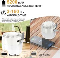 Que acampa LED Recargable 3200mAh, Luces que acampan con 4 Modos - details 0