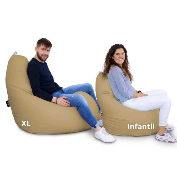 Puff Pera Relax Polipiel Beige HAPPERS - Cómodo, ligero y resistente. Make it Happers® - 1