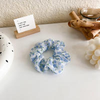 Set De Cinturones Elásticos Para El Cabello En Azul Y Blanco Con Estilos Chequered Polka Dot Floral Y Plisados Para Niñas Adecuado Para Moños Y Travadas - details 7