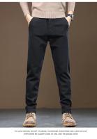 Nuevos Pantalones Casuales De Otoño E Invierno Para Hombre 2024 Estilo Recto Y Slim Pantalones Negros Grises Café Para Trabajo Y Ropa Masculina - details 7