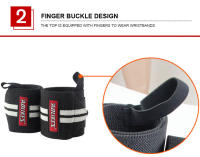 AOLIKES 1 Par De Banda Para Muñeca Soporte De Pesas Para Gimnasio Entrenamiento De Crossfit Y Powerlifting Correas De Apoyo Para Adultos Material De Poliéster - details 3