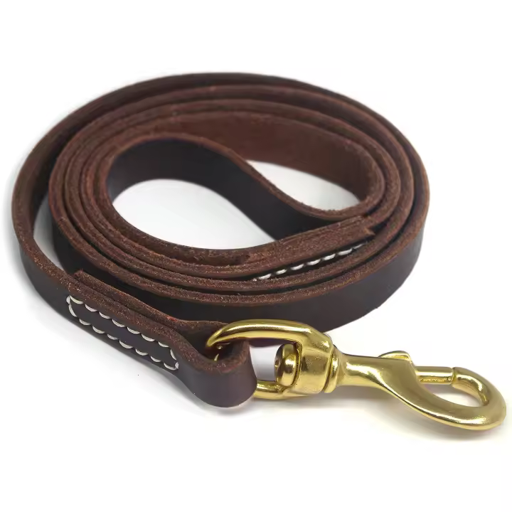Correa De Perro De Cuero Genuino 2/3M Para Entrenamiento Y Caminar Resistente Y Suave Para Perros Medianos Y Grandes Color Marrón - 1
