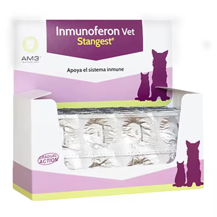 Inmunoferon Vet 120 comprimidos en blíster suplemento para el sistema inmunitario de perros y gatos Stangest - 1