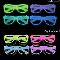 10 Pcs Gafas Luminosas Con Luz Neon Fluorescente Para Fiesta Bar Party Regalo Para Adultos Y Niños Cumpleaños Accesorios De Fiesta - details 0