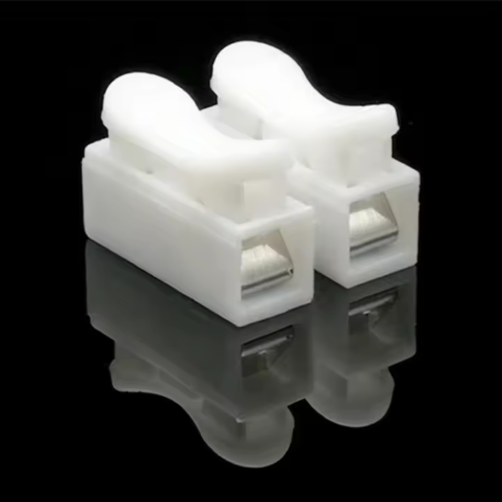 Conectores De Cable Sin Soldar 1P 2P 20/50Pcs Bloque De Terminales Sin Tornillo Pinza Elástica Para Electricidad - 1