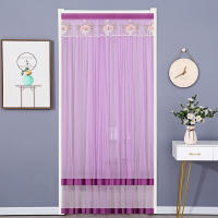 Nueva Cortina De Puerta Para El Verano a Prueba De Mosquitos Lace Lateral Fly Para Dormitorio Cocina Doble Capa Cortinas Translúcidas - details 2