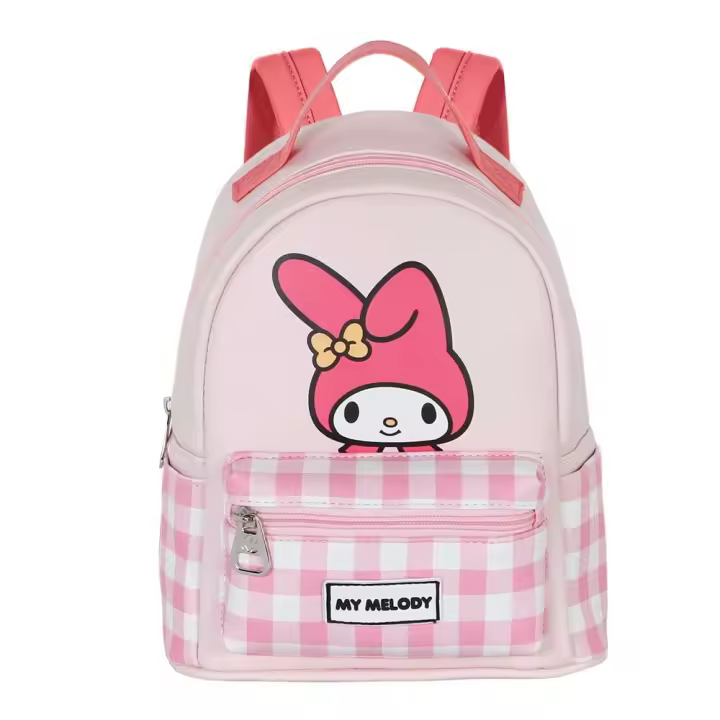 Mochila My Melody Hello Kitty 25cm. Mochila ergonómica con amplio espacio. Diseño resistente y versátil para llevar tus pertenencias con estilo. - 1