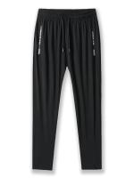 Pantalones Casuales Para Hombre De Seda Helada Estilo Deportivo Delgado Rápido Secado Pierna Recta Ancha Pantalones Largos Para Verano - details 1