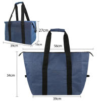Nueva bolsa aislante plegable de gran capacidad, bolsa de hielo para exteriores, portátil, de aluminio, para mantener la frescura en el picnic. - details 4