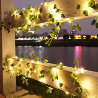Lámpara Solar Artificial Hoja Cadena De Flores LED Para Decoración De Navidad Jardín Ceremonia Bodas Fiesta Exterior - details 4