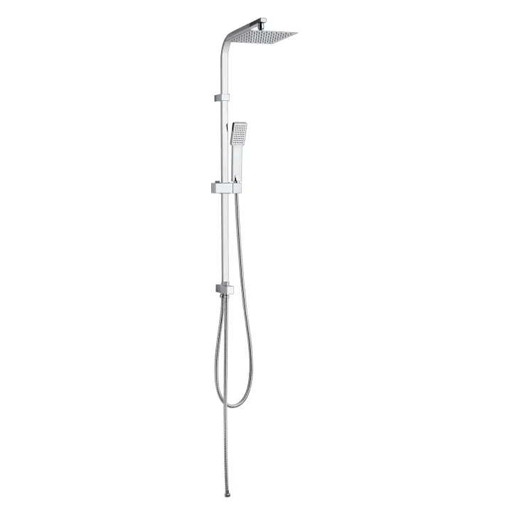 K2O Columna de Ducha sin Grifo K2O Chillout Ocean 101,5 cm Diseño Cuadrado de Acero Inoxidable con Rociador y Ducha de M - 1