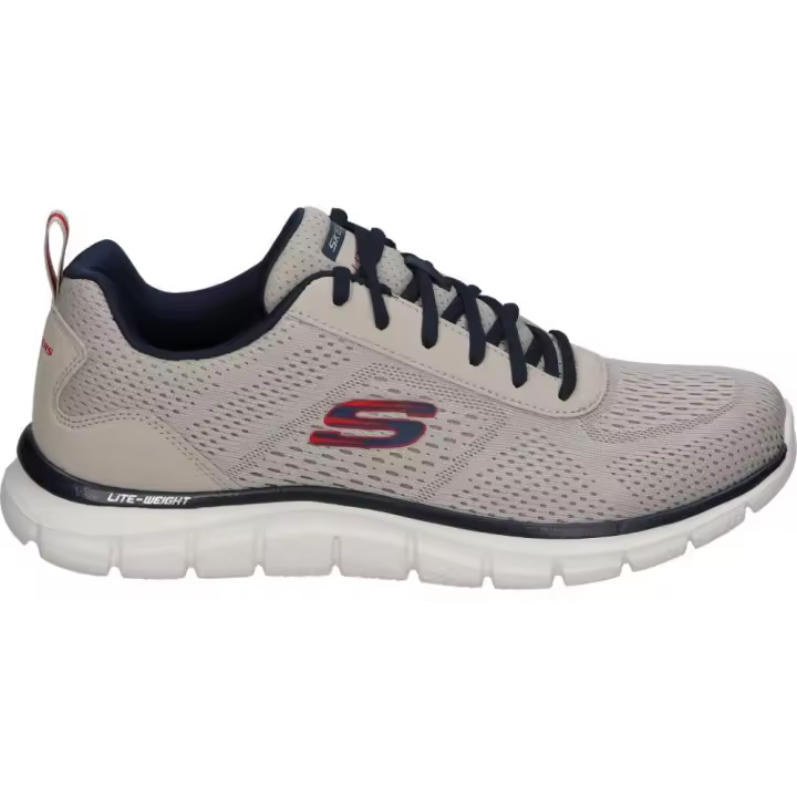 SKECHERS | Zapatillas Skechers Track Leshur para Hombre – Deportivas en Color Taupe con Detalles – Sneakers con Cordones – Memory Foam – Apto para Lavadora – Lite Weight – Cómodas – Modelo 232758-TPNV - 1