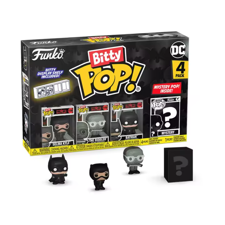 FUNKO BITTY POP! BATMAN - SELINA KYLE, THE RIDDLER, THE BATMAN Y ¿?, 81128, TIENDA CON LICENCIA OFICIAL - 1