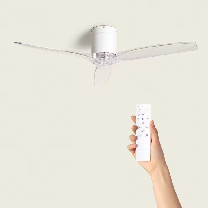 Ventilador de Techo Silencioso Angistri Blanco 132cm Motor DC LEDKIA - 1