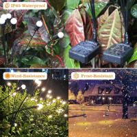 Lámpara solar al Aire Libre, Luces Solares de Jardín Firefly al Aire Libre, lámpara solar impermeable IP65 con 10 LEDs, Luz solar empotrable para Jardín, patio, chimenea, entrada (2 Unidades) [Clase Energética A] lámpara de poste para exteriores - details 2