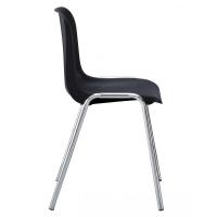 Silla CARCASA, apilable, cromada, polipropileno negro 6 sillas  -Silla fija apilable -Armazón tubular en acabado cromado -Carcasa monoblock en polipropileno de alta resistencia. Color negro -Otros colores disponibles -Sobre pedido podemos suministrar en - details 0