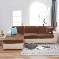 Funda De Sofá De Veludo Cubierta Suave En Color Sólido Spandex Protector De Muebles Estirable Para Sala De Estar Cubierta De Silla De Acento Sofá Modulable Sofá Futón - details 8