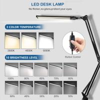 Lámpara De Escritorio LED Ajustable Doble Cabeza Para Monitor De Computadora Luz De Lectura Para Oficina Y Estudio Con Iluminación Plegable Moderna - details 5
