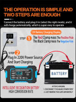 Cargador De Batería De Coche Inteligente EAFC 12V 6A Con Pantalla LCD Reparación De Pulso Automático Mantenimiento Para Baterías De Agua Y Ácido Lead-Acid - details 11