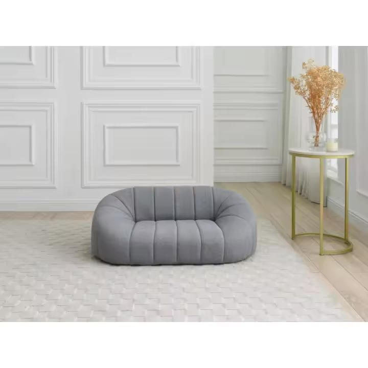 Vente-unique - Cama para mascotas de tela gris jaspeado - L. 98 x P. 62 x A. 33 cm - PARUIMA - 1