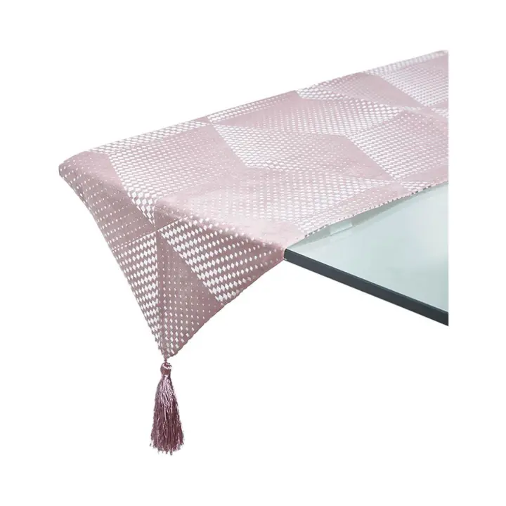 Camino 33*180 rosa print geometrico plateado bijou  Material: Poliester Medidas (Ancho*Alto*Fondo): 33*180*0.4Presume de casa - 1