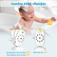 Cámara Baby Monitor, Video Baby Monitor Vigilancia inalámbrica de 2,4 Ghz con sensor de temperatura de visión nocturna: llamada de voz bidireccional clara y fluida para ayudarlo a consolar a su bebé - details 3