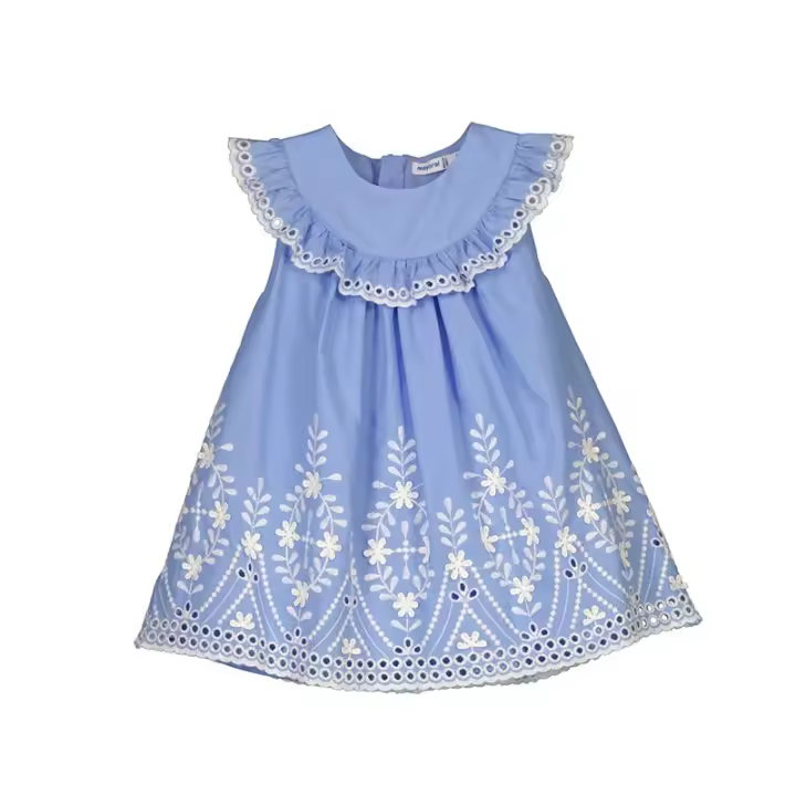 Vestido Mayoral cenefa bordada - 1